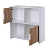 ebuy24 Pepeto wandkast 2 deuren, 2 planken wit, Artisan eik decor.
