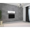 ebuy24 ArilaXL TV-meubel wandkast 1 kleppe wit.