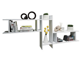 ebuy24 Sirola Maxi wandkast Wandmontage met 5 vakkenwit.