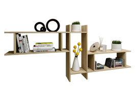 ebuy24 Sirola Maxi wandkast Wandmontage met 5 vakkenDecoratieve Sonoma Eik.