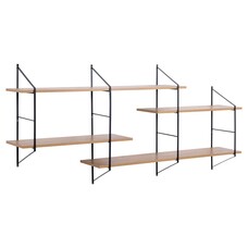 ebuy24 Belinda wandkast wandplank 4 planken naturel.