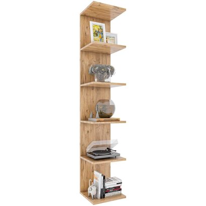 ebuy24 Lazas wandkast wandmontage 5 planken eik decor.