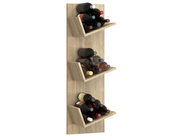 ebuy24 Lansi wandkast wandhangend met 3 schuine planken Sonoma eiken decor.