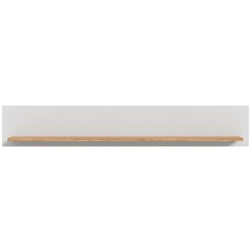 ebuy24 Ashton wandkast wandplank mat lichtgrijs,eik decor.