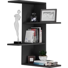 ebuy24 Balos wandrek hoek 3 planken zwart.