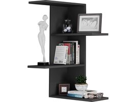 ebuy24 Balos wandrek hoek 3 planken zwart.