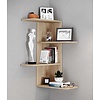 ebuy24 Balos wandrek hoek 3 planken eik decor.