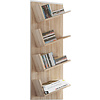 ebuy24 Lansi wandkast Wandbevestiging met 4 schuine plankenSonoma eiken decor.