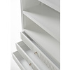 ebuy24 Skansen wandkast , boekenplank 4 planken, 3 laden wit.