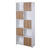 ebuy24 Pepeto wandkast 5 deuren, 5 planken wit, Artisan eik decor.
