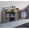ebuy24 Dacho wandkast voor schuine wand 2 planken eik decor.