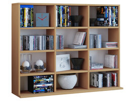 ebuy24 Megosa Mini wandkast 12 vakkenBeuken decor.