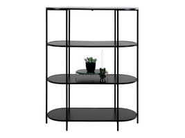 ebuy24 Vita wandkast 4 planken zwart.