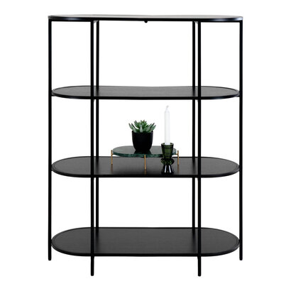 ebuy24 Vita wandkast 4 planken zwart.