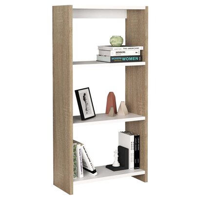 ebuy24 TilusL wandkast 3 planken eik decor, wit.