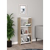 ebuy24 TilusL wandkast 3 planken eik decor, wit.