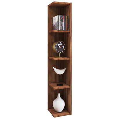 ebuy24 HonsaStand wandkast 4 planken nootboom decor.