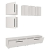 ebuy24 ArilaL TV-meubel 4 deuren 3 planken wit.