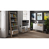 ebuy24 Napoli wandkast Set met garderobe, TV meubel en plank, wit/eiken decor.