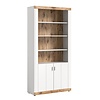 ebuy24 Laredo wandkast 2 deuren, 3 planken mat wit,eik decor,wit.