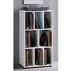 ebuy24 Schaltino wandkast retro voor LP-platenrek 8 plankenwit.