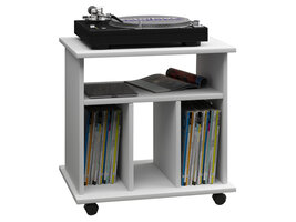 ebuy24 Retal wandkast retro voor LP-platenrek 4 plankenwit.