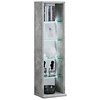 ebuy24 Rasato L wandkast met 4 glazen plankenBetonlook.