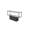 ebuy24 Maglehem wandkast met plank 35x130 cm glas, zwart.