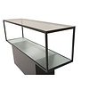 ebuy24 Maglehem wandkast met plank 35x130 cm glas, zwart.