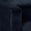 ebuy24 Sacramento slaapbank chaise longue omkeerbaar, verborgen opslag en uitschuifbaar bed donkerblauw.