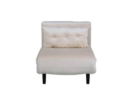 ebuy24 Vicky slaapbank ,fauteuil velours beige.