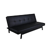 ebuy24 Bodil slaapbank PU kunstleer zwart.
