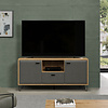 ebuy24 Blanshe TV-meubel 2 deuren, 1 lade, 1 plank, grijs.