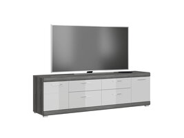 ebuy24 Scout TV-meubel 2 deuren, 2 laden grijs.