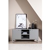 ebuy24 Piring TV-meubel 2 deuren 1 plank lichtgrijs.