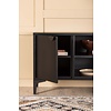 ebuy24 Piring TV-meubel 2 deuren 1 plank zwart.