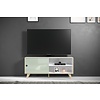 ebuy24 Adelaide TV-meubel 1 deur, 1 plank wit,groen.