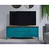 ebuy24 Lissabon TV-meubel 2 deuren, 1 lade, 1 klep blauw,bruin.