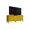ebuy24 Lissabon TV-meubel 2 deuren, 1 lade, 1 klep geel,bruin.