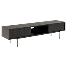 ebuy24 Anor TV-meubel 2 schuifdeuren, es decor zwart.