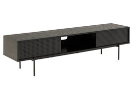 ebuy24 Anor TV-meubel 2 schuifdeuren, es decor zwart.