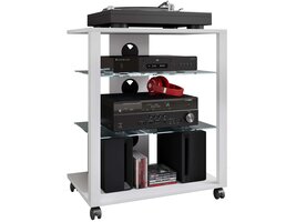 ebuy24 FolasR Hifi-meubels 3 planken wit.