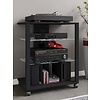 ebuy24 FolasR Hifi-meubels 3 planken zwart.
