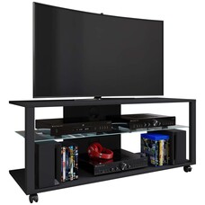 ebuy24 FolasXLR TV-meubel 2 planken zwart.