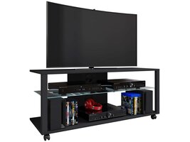 ebuy24 FolasXLR TV-meubel 2 planken zwart.