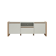 ebuy24 Dakota TV-meubel 2 deuren, 1 plank, 1 klepdeur, wit.