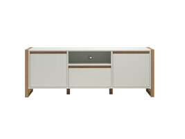 ebuy24 Dakota TV-meubel 2 deuren, 1 plank, 1 klepdeur, wit.