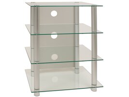 ebuy24 Blados TV-meubels , hifi, Zilverkleurig, helder glas.