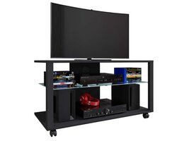 ebuy24 FolasLR TV-meubel 2 planken zwart.