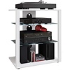 ebuy24 Folas Hifi-meubels 3 planken wit.